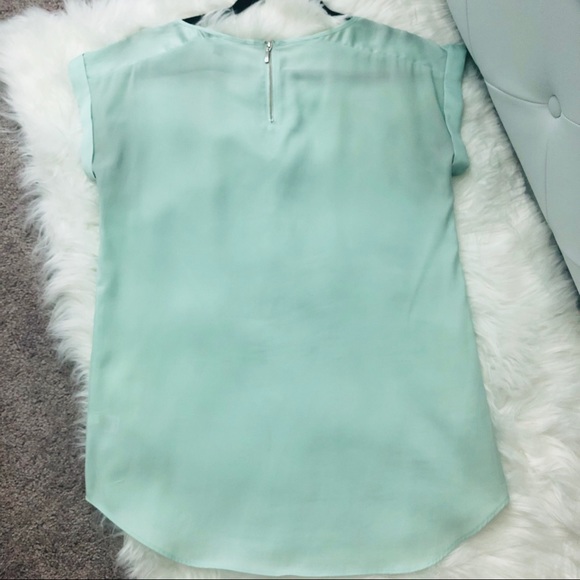 Express Rolled Sleeve Keyhole Mint Blouse | Sz S - Picture 5 of 5